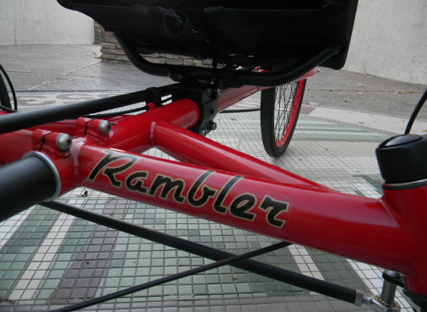  - The Rambler has an adjustable aluminum boom that is secured with the two bolts shown here.