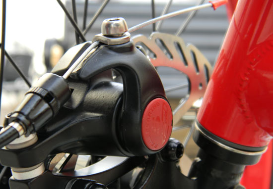 - Even the Avid BB5 disc brakes played along with our color scheme.