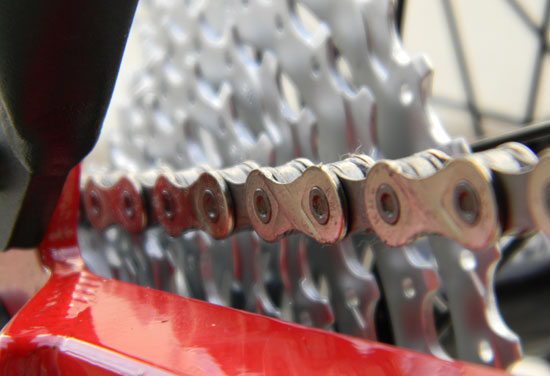  - The SRAM PG-970 is an 11-34 cassette with aluminum cogs. The aluminum cogs shift smoother and quieter than the steel cassettes.
