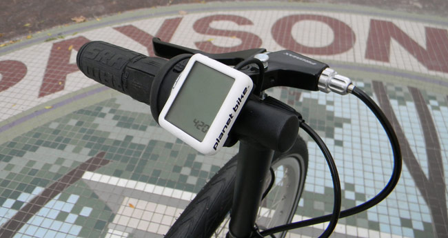  - The Protege computer mounts right on the handlebar and provides speed and distance-traveled functions.