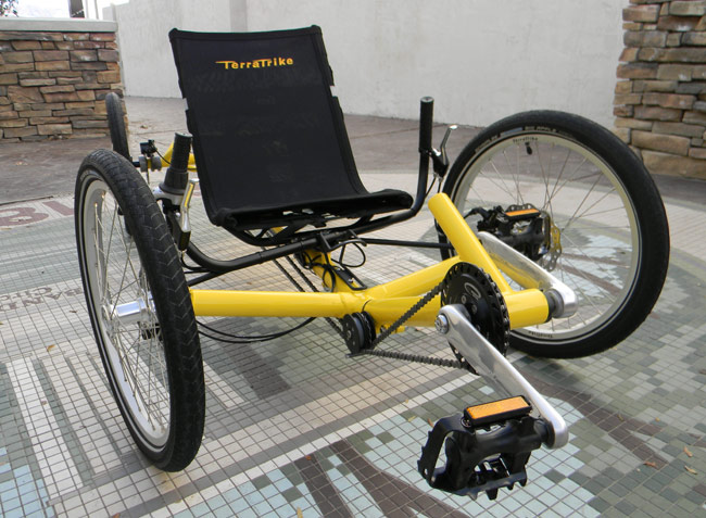  - The Schlumpf HSD gives this trike an extremely wide gear range. Combined with the Nuvinci N360 transmission it has great top end and bottom gears. <BR><BR>All our Quads come standard with the TerraCycle Sport Idlers.