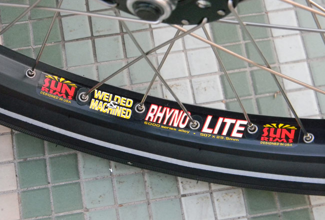  - We went with the Sun Rhynolite XL rims. They are super strong and pair perfectly with the Big Apple tires.