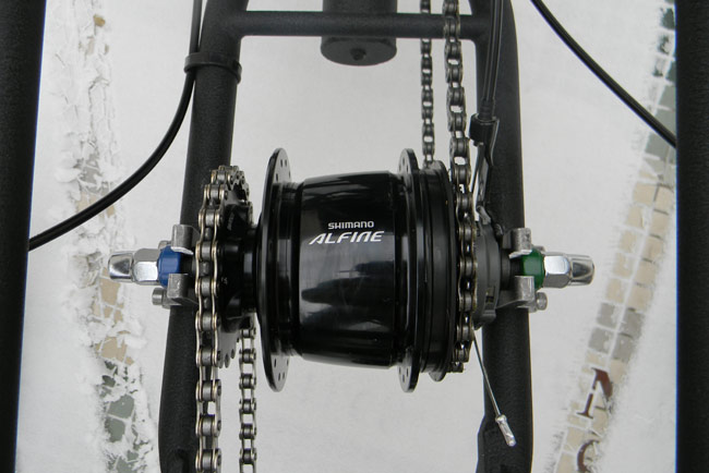  - The Shimano Alfine 8-speed transmission serves as the middrive.