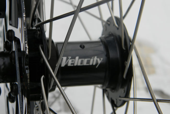  - The front hubs are made by Velocity.