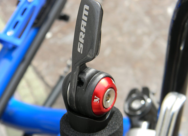  - The SRAM 3x10 bar end shifters are now standard on all 2012 Catrike Expeditions. This system is fast, efficient, and reliable.