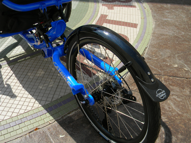 Rear Fender - Keeps you and your bike clean. Keeps water, mud, rocks, and more off of you and your bike.