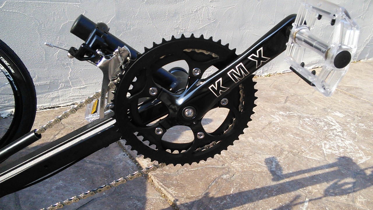 KMX Double Crankset with Microshift Derailleur and Bar End Shifter - 