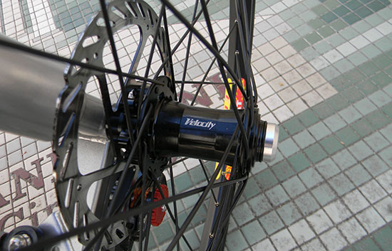  - We use the new Velocity convertible hubs on our custom wheels.
