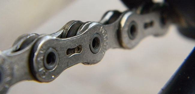  - The 1091R chain has hollow rivets to save weight, but then they go a step further and take material out of each link to save even more weight. It is expensive but super light.