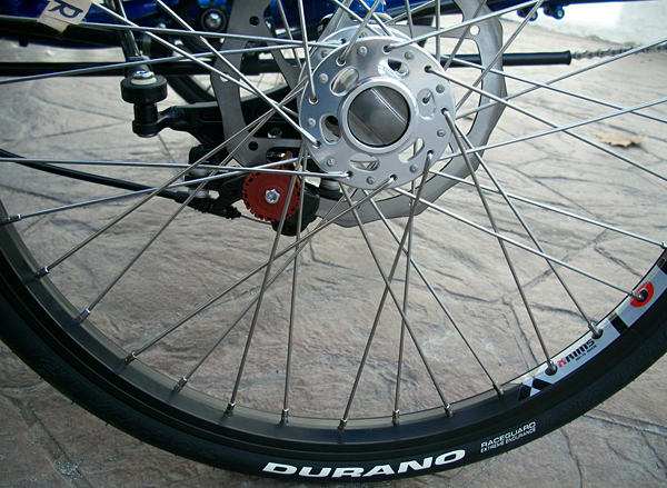 Tires - The tires on this trike have been upgraded to Schwalbe Durano Racing tires to make this trike super fast.