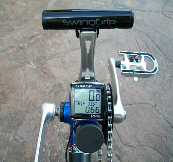 Accessories - This trike has a Swing Grip and a Sigma Cycling Computer installed.
