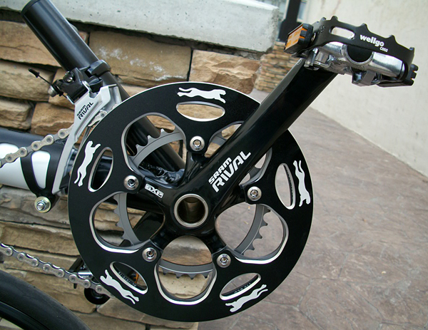 Cranks - The stock crankset on the Musashi is a SRAM Rival 165mm double crank.