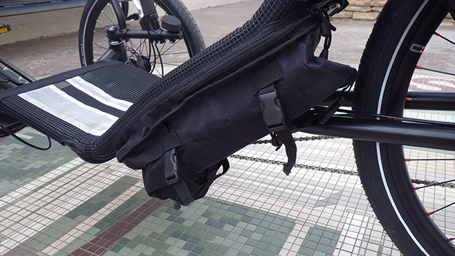  - The Annihilator X90 features our Performance Seat Mesh which includes this underseat cargo bag. The bag features an insulated water bladder pouch, and expandable cargo sections that can be cinched tight to prevent any swaying.