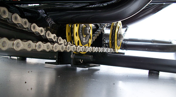 Enclosed Chain - The entire drivetrain runs inside of the cage and lexan. This will keep the chain clean.