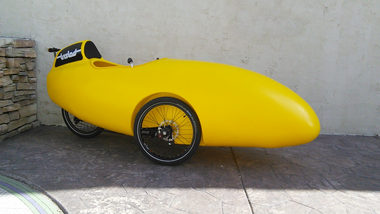 Trisled Rotovelo Velomobile Bright Yellow
