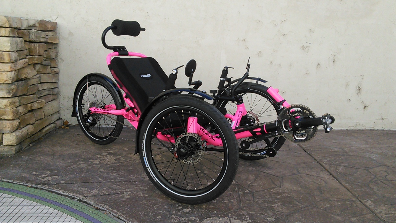 Catrike Road AR Full Suspension Trike Neon Pink