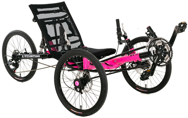 Mandy's Neon Pink CXS Sport Full Suspension Trike