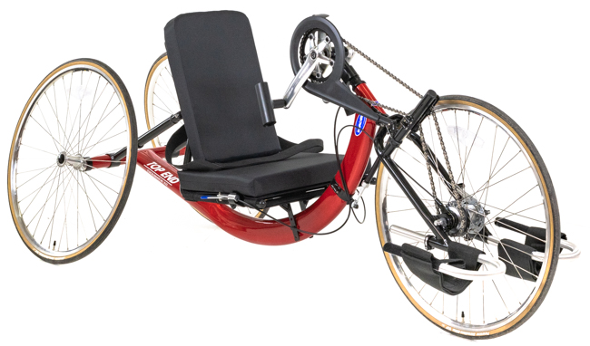 Norman's Bright Red Excelerator XLT Handcycle