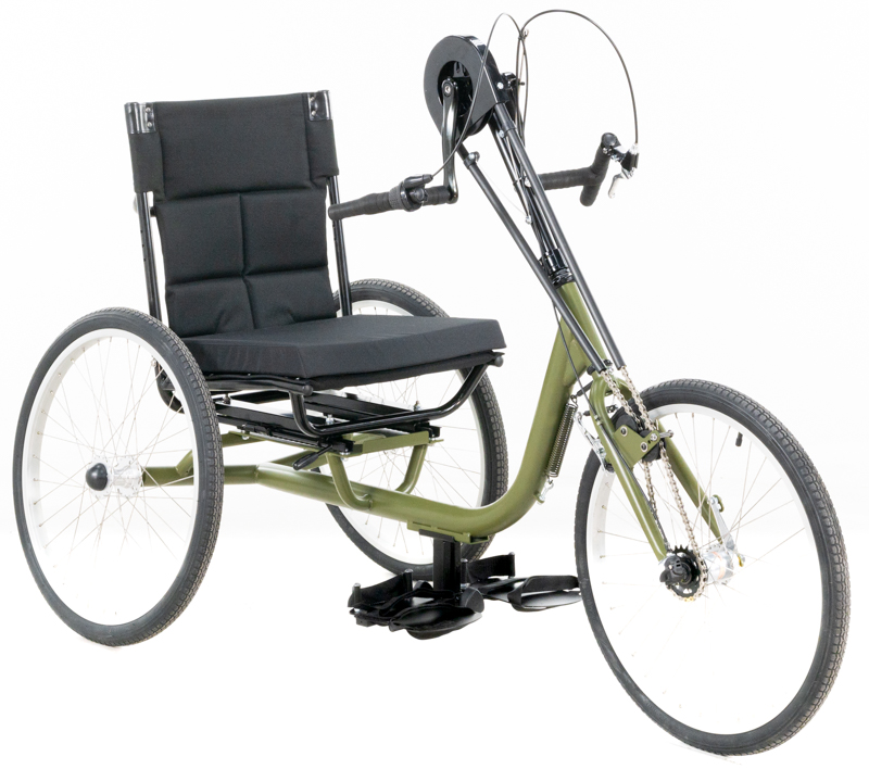 Tim's Prismatic Army Green Sun HT-3 Handcycle