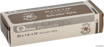 Q-Tubes Thorn Resistant 20x1.50-1.75 Schrader Valve Tube 