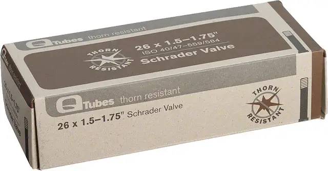 Q-Tubes Thorn Resistant 26x1.5-1.75 Schrader Valve Tube