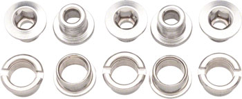Problem Solvers Single Chainring Bolts - Silver Alloy