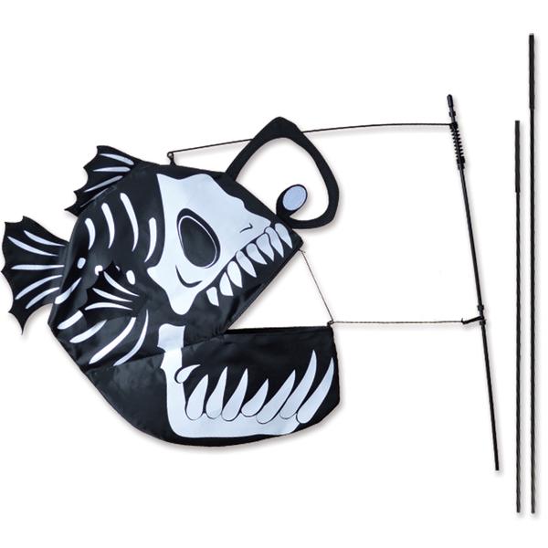 Swimming Fish - Anglerfish Bones Flag