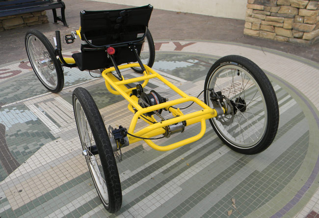  - This extended Quad features rear brakes, which is going to become the standard setup on the 2012 model Quad.