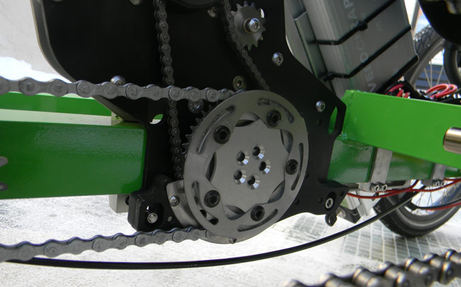  - The EcoSpeed system has its own drive chain to the jackshaft and operates independantly from the pedaling system.