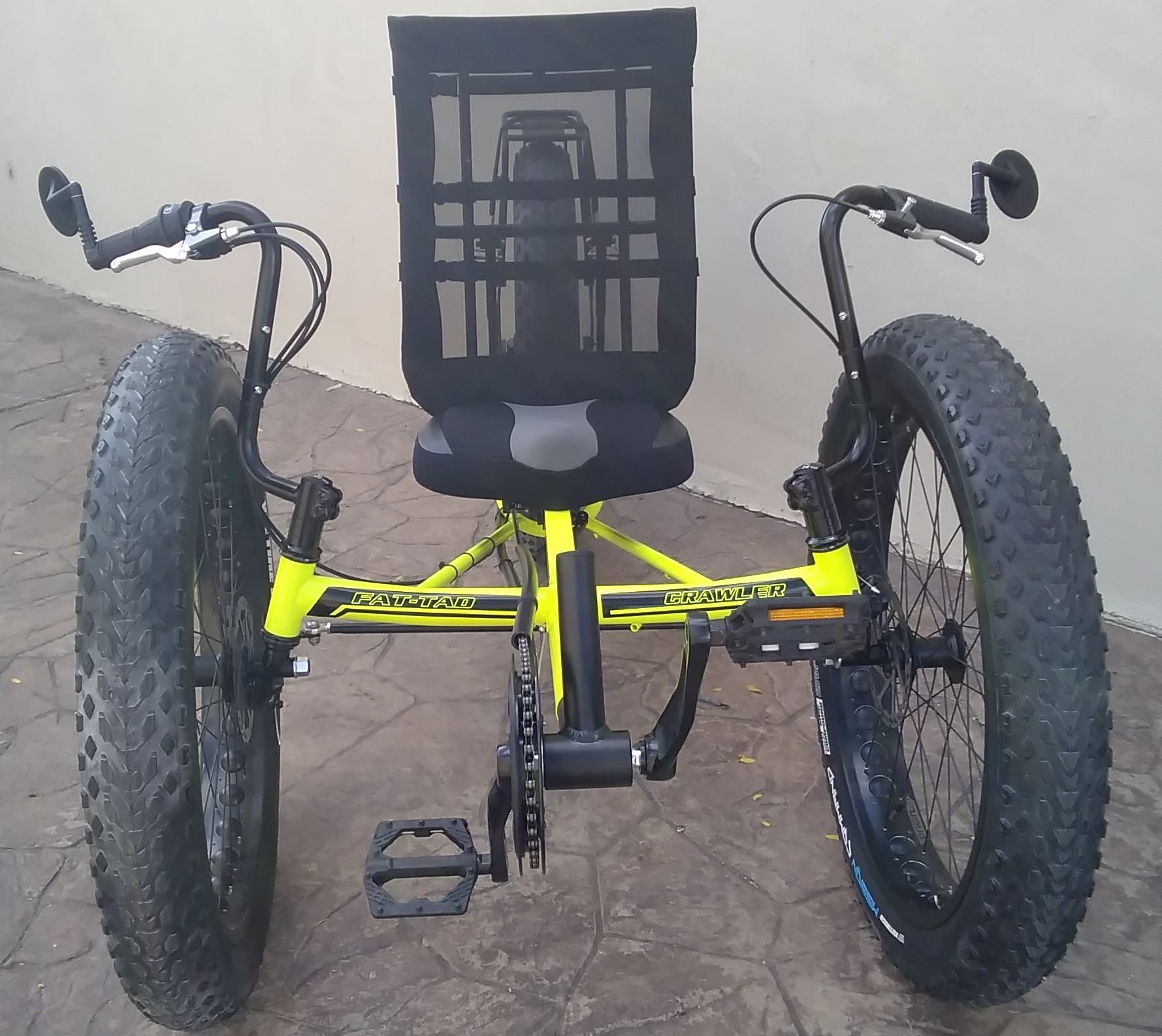 Fat Tad Crawler w/Double Mirrycle Mirrors, Locking Brake Levers, 40T Single Crankset. - 