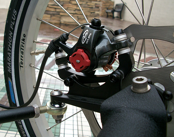 Brakes - For maximum stopping power, Sharon upgraded her brakes to Avid BB7 Disk Brakes.