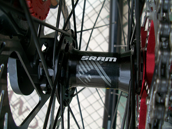 Rear Wheel - I went with a SRAM 506 hub and Velocity Aero P35 rim for the back of this beastie. 