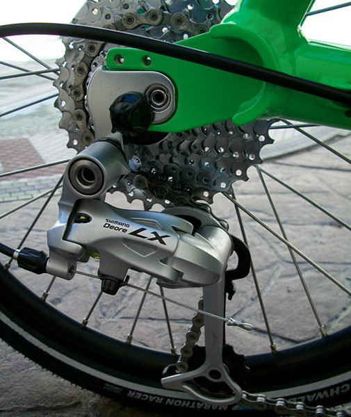 Rear Derailleur - The Derailleur has also been upgraded to a Shimao Deore LX derailleur.