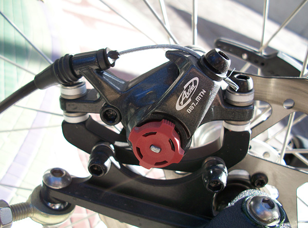BB7 Brakes - To last on the long hall, Sharon wanted top of the line brakes, namely the Avid BB7 Disc Brakes.