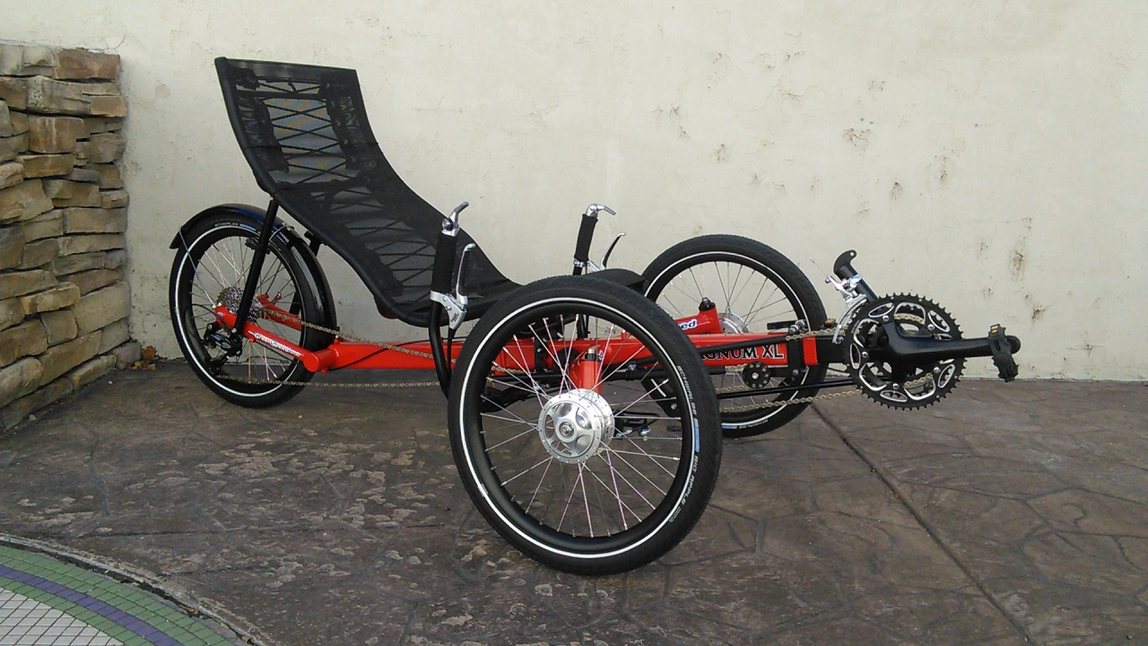 Utah Trikes Red Greenspeed Magnum Folding Trike With Falco