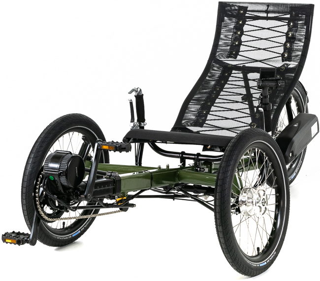 Army Green Greenspeed Magnum XL Electric Trike