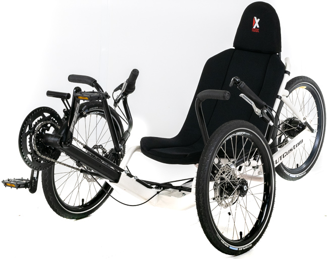 David's Pearl White KMX Koyote Folding Trike