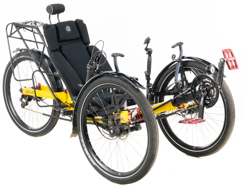 Jayoe's Yellow Azub T-FLY X Full Suspension Trike