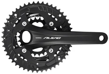 Shimano Alivio FC-T4060 Crankset - 170mm, 9-Speed, 44/32/22t, 104/64 BCD, Black