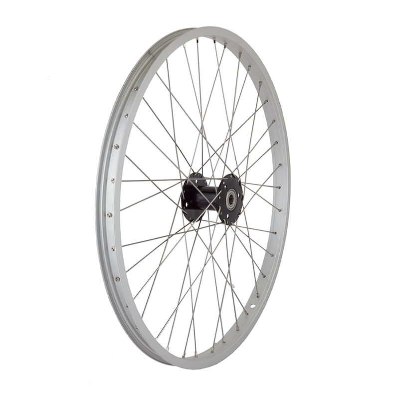 Rear Wheel - 24in - 3-Hole Adult Trike Hub - Weinman Rim - Silver