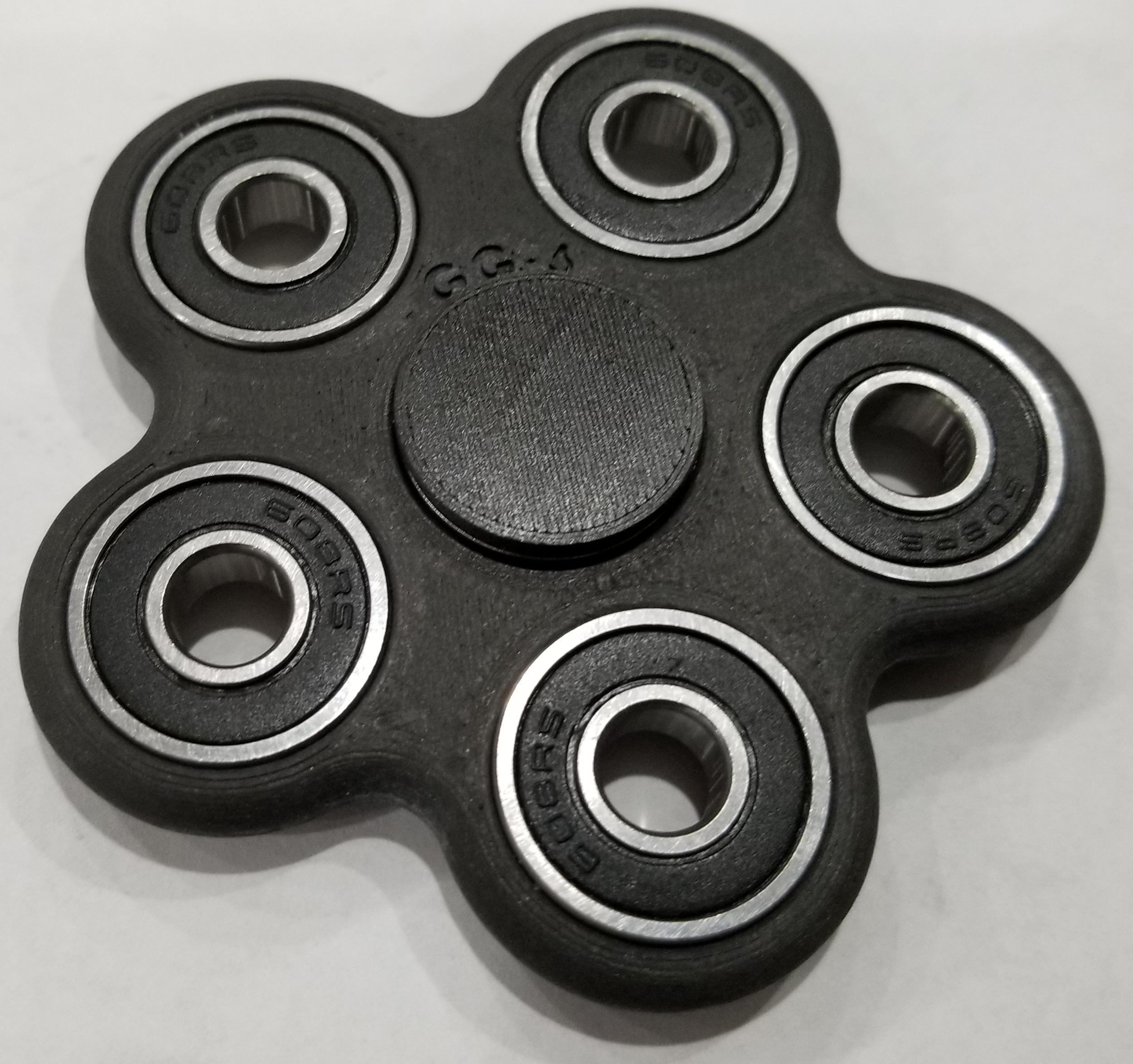 GG-6 Black Carbon 5-Lobe Fidget Spinner
