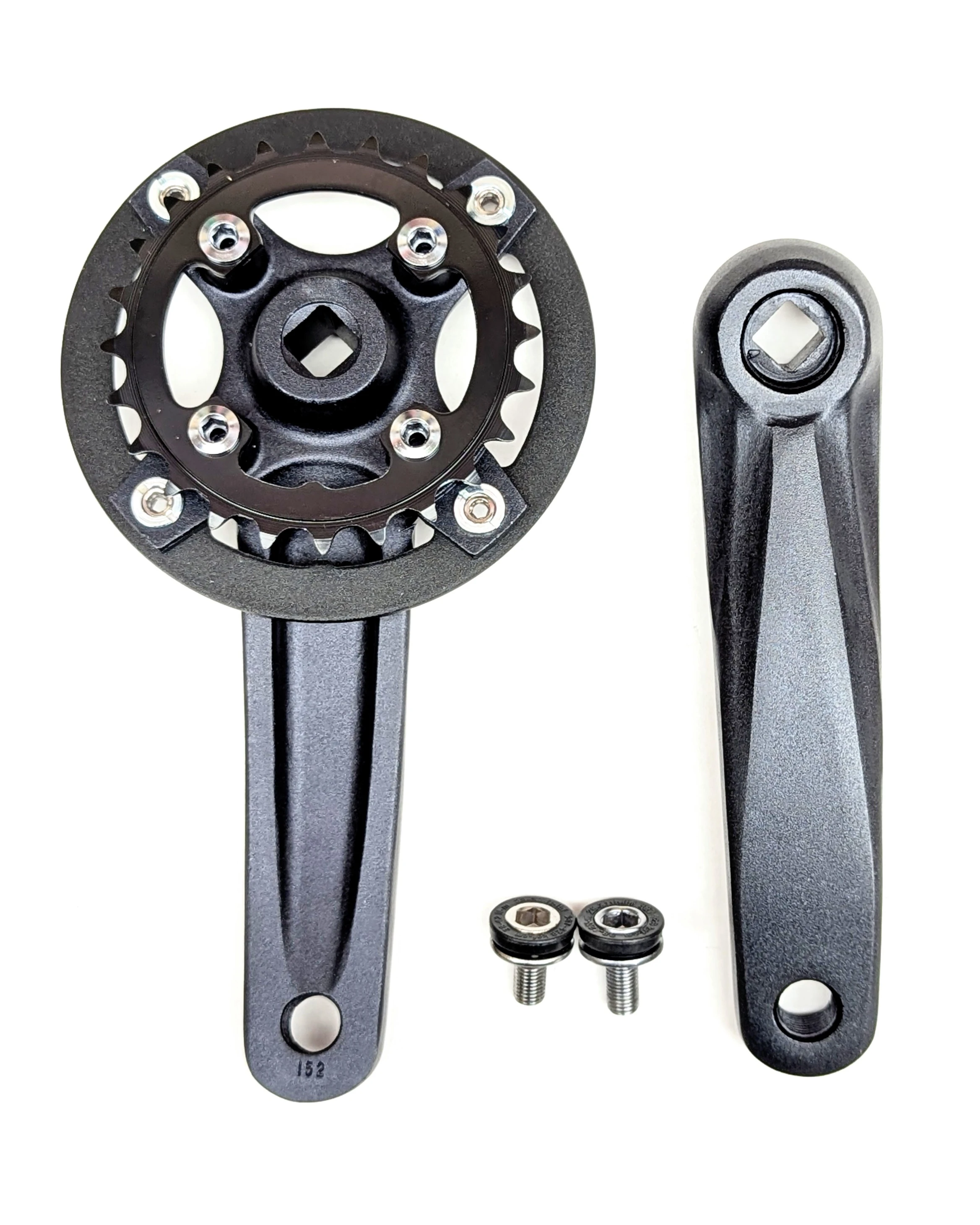 Sunlite Alloy Single Crankset with Chain Guard - 152mm, 24t, Black