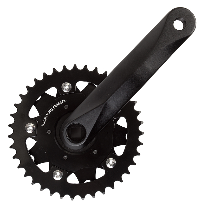 Lasco Tandem IPS Crankset 170mm - Black (Single Crankset - No Chainrings)