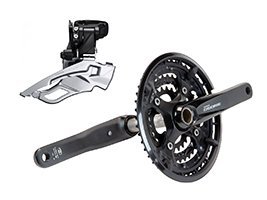 170MM CRANK 48-36-26 SHIMANO DEORE CHAINSET + DEORE FRONT DERAILLEUR