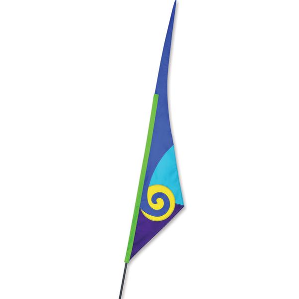 SoundWinds Spiral - Blue Recumbent Flag