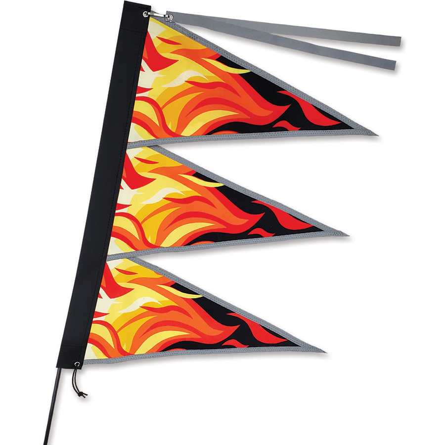 SoundWinds Tri-Stack Bike Flag - Flames