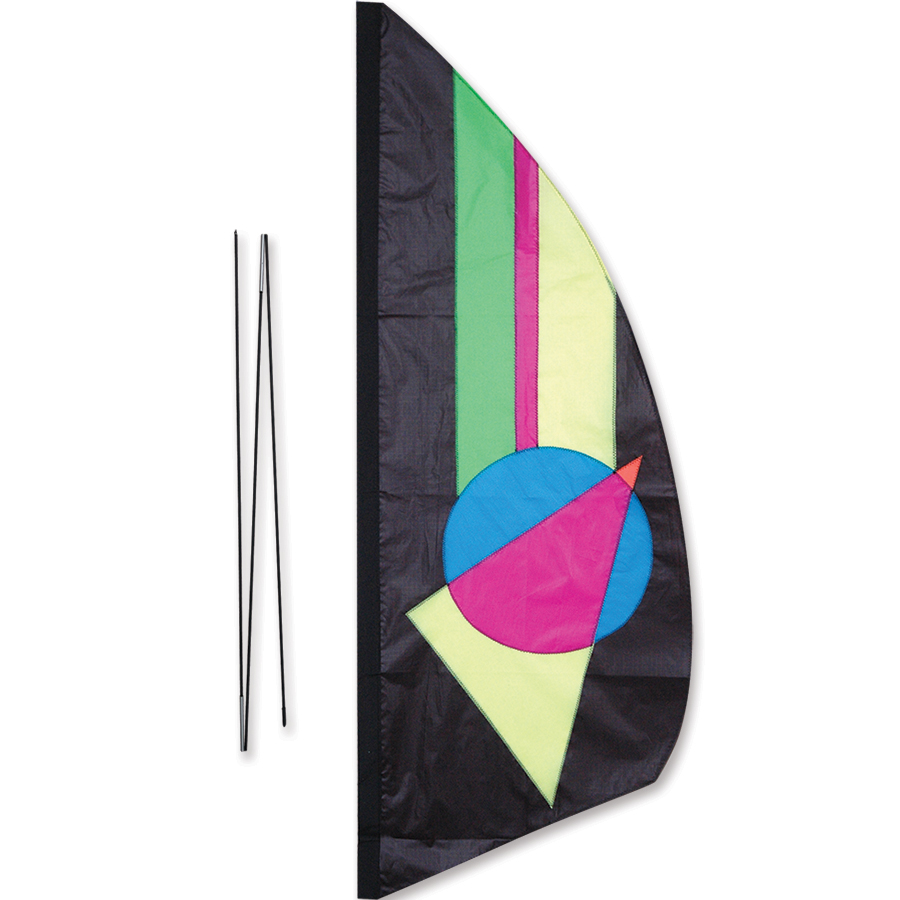 Recumbent Bike Feather Banner - Neon Prizm
