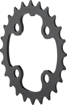 TruVativ/SRAM 24T x 64mm 9 Speed/ 2x10 Chainring Black Alloy 