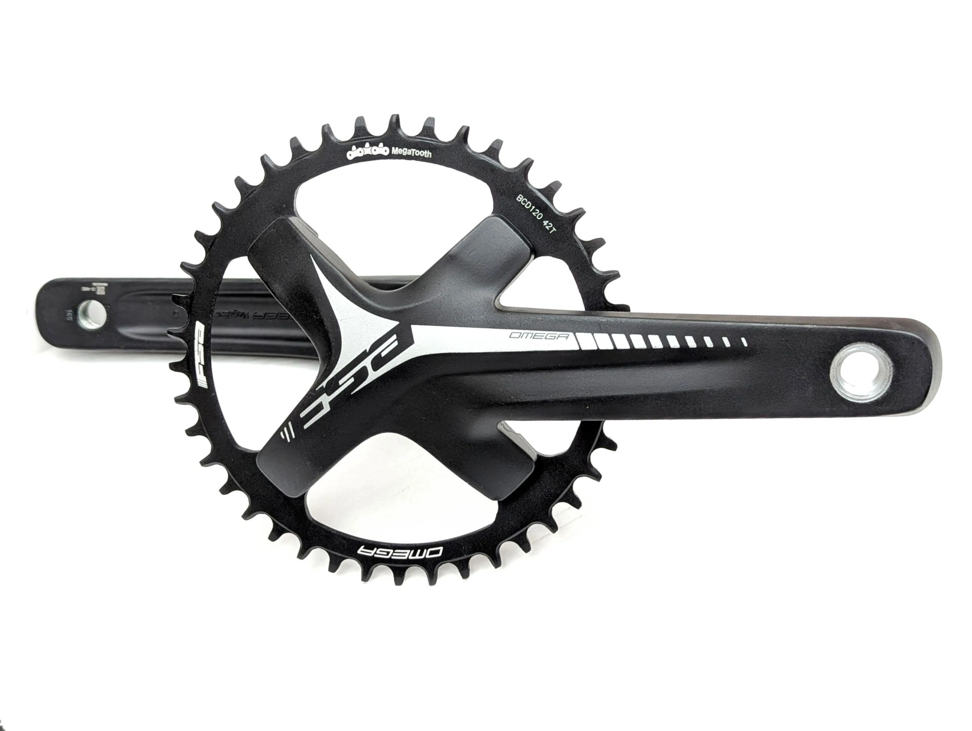 FSA Omega Adventure MegaExo Crankset - 42t, 165mm, 11-Speed, 120 BCD, Black