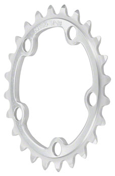 Sugino 26t x 74mm 5-Bolt Chainring, Anodized Silver 